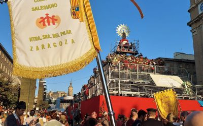 Salesianos Zaragoza en la Ofrenda de Flores