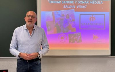 Gracias hasta la médula: visita del presidente de Dona Médula Aragón a Salesianos Zaragoza